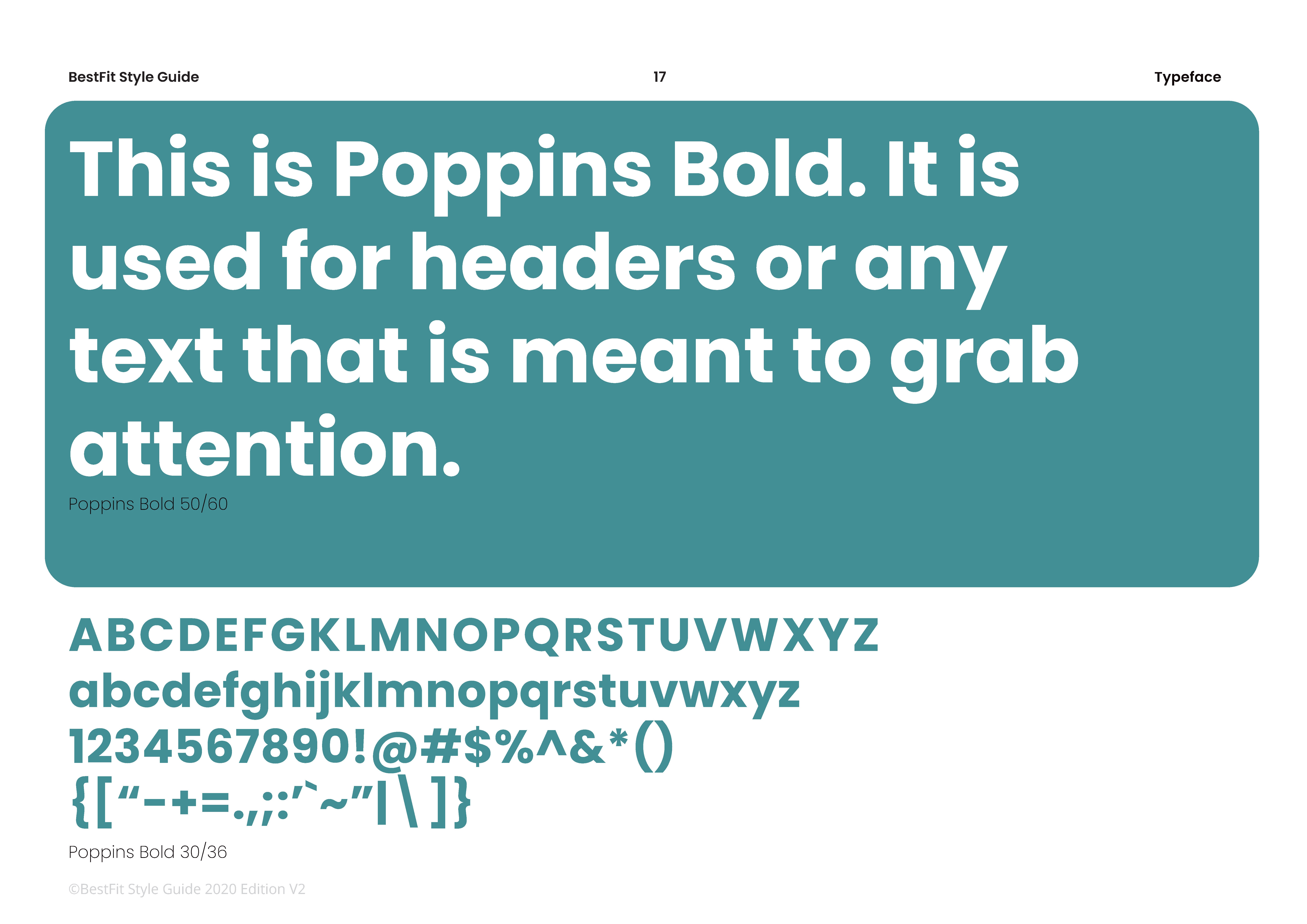 header text typeface